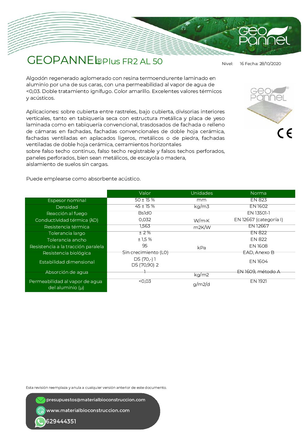 Geopannel PLUS FR2 AL 99 Geopannel PLUS FR2 AL - Imagen 2