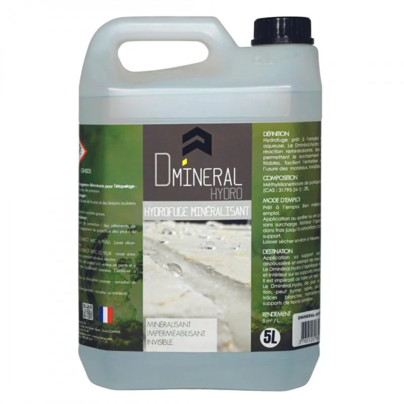 Prodirox Dmineral Hydro 98 Bidón y garrafas de hidrófugo mineralizante Prodirox Dmineral Hydro para bioconstrucción.