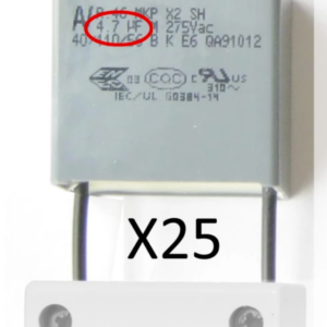 Elemento de carga base Gigahertz Solutions 4,7uF X25 para desconectador de red.