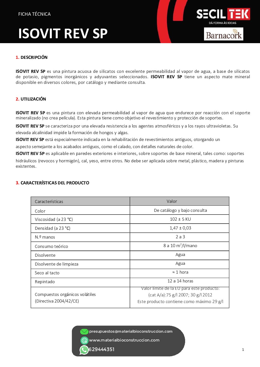 Barnacork Isovit REV SP 93 Barnacork Isovit REV SP - Imagen 2