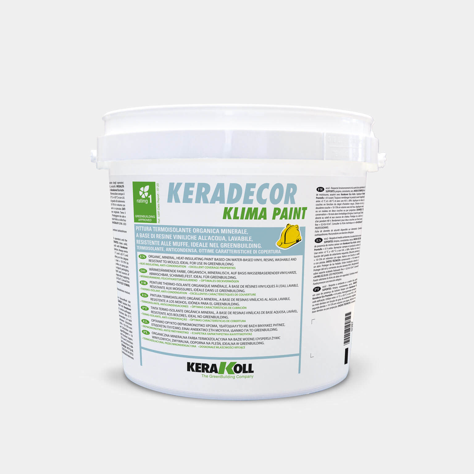 Kerakoll Klima Paint 92 Pintura térmica anticondensación Kerakoll Klima Paint con microesferas de vidrio para paredes interiores.